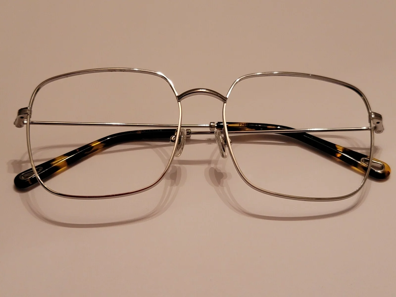 TIJN RX Sterre Silver Metal 56-17-145 Tortoise Square Glasses Frames 793000